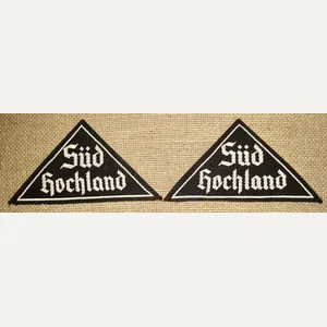 WWII GERMAN BDM SÜDOST HOCHLAND DISTRICT SLEEVE TRIANGLE