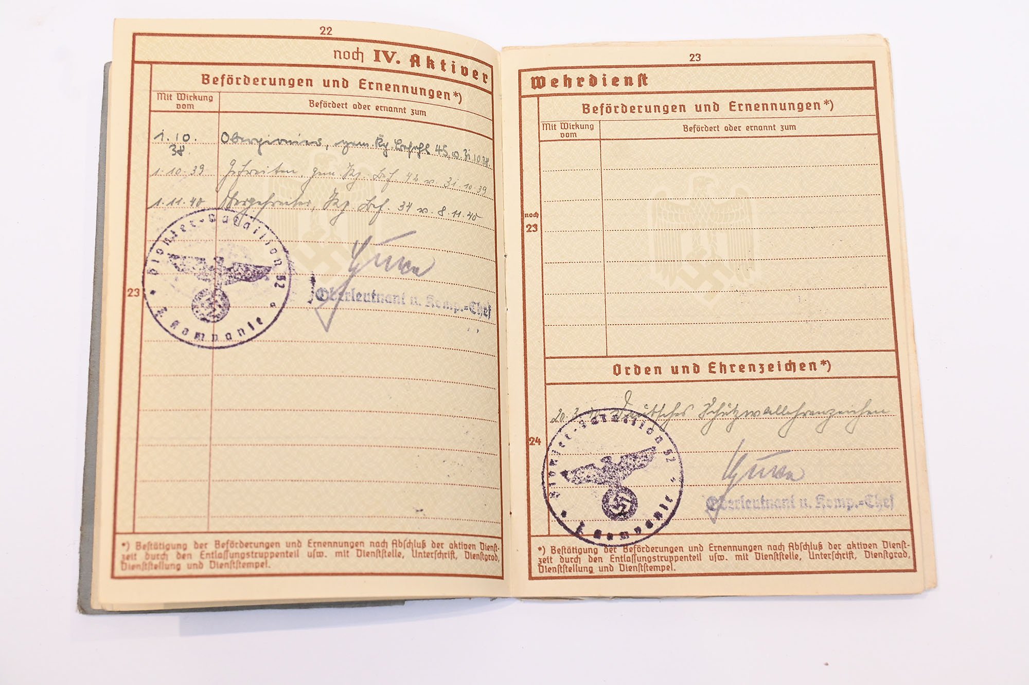 wehrpass Pionier-Bataillon 52 raid NETHERLANDS,, — image 11