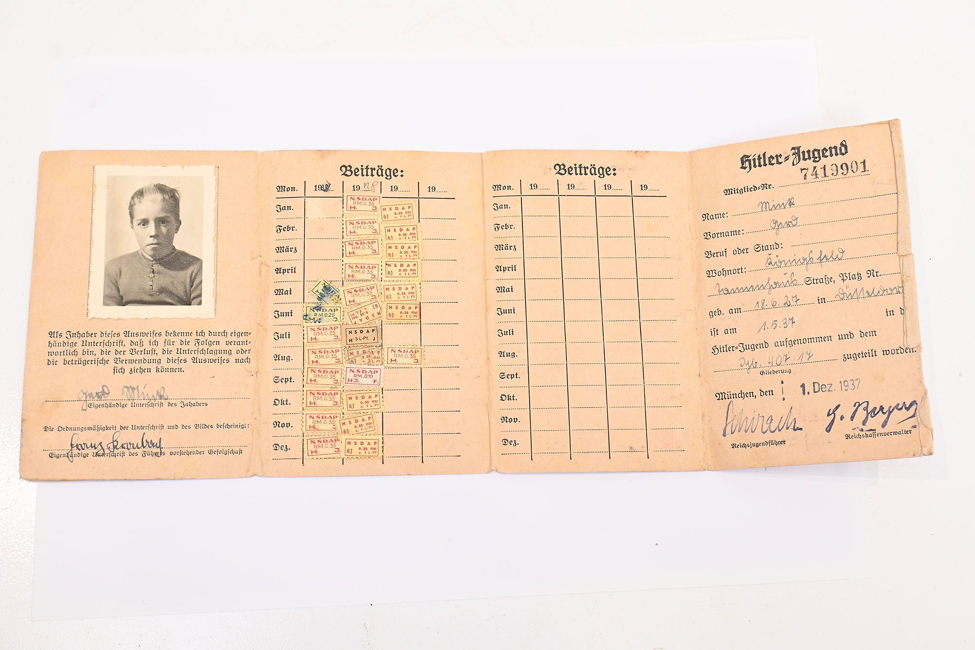 HJ mitglieds ausweis — image 2