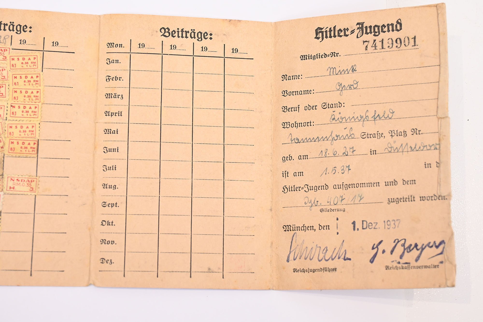 HJ mitglieds ausweis — image 5