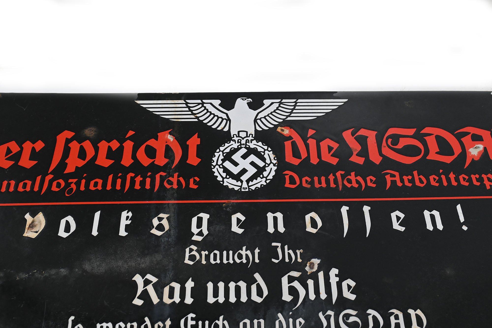 enamel sign here spricht die nsdap — image 8
