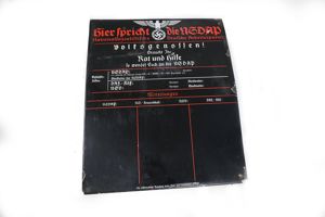 enamel sign here spricht die nsdap