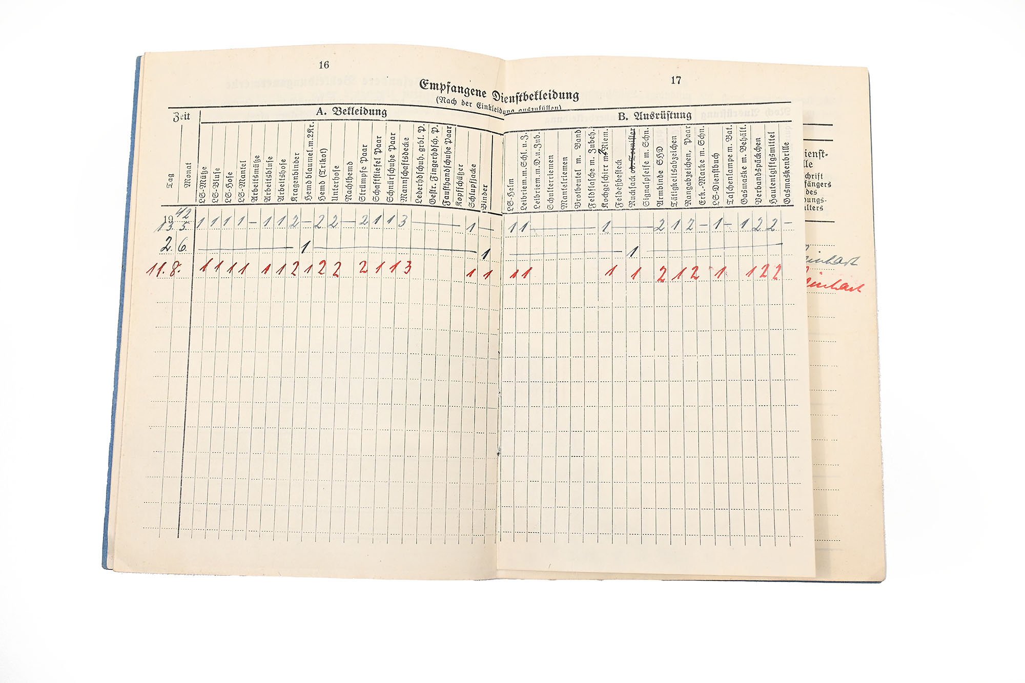 Luftschutz-Dienstbuch with extra paper — image 8