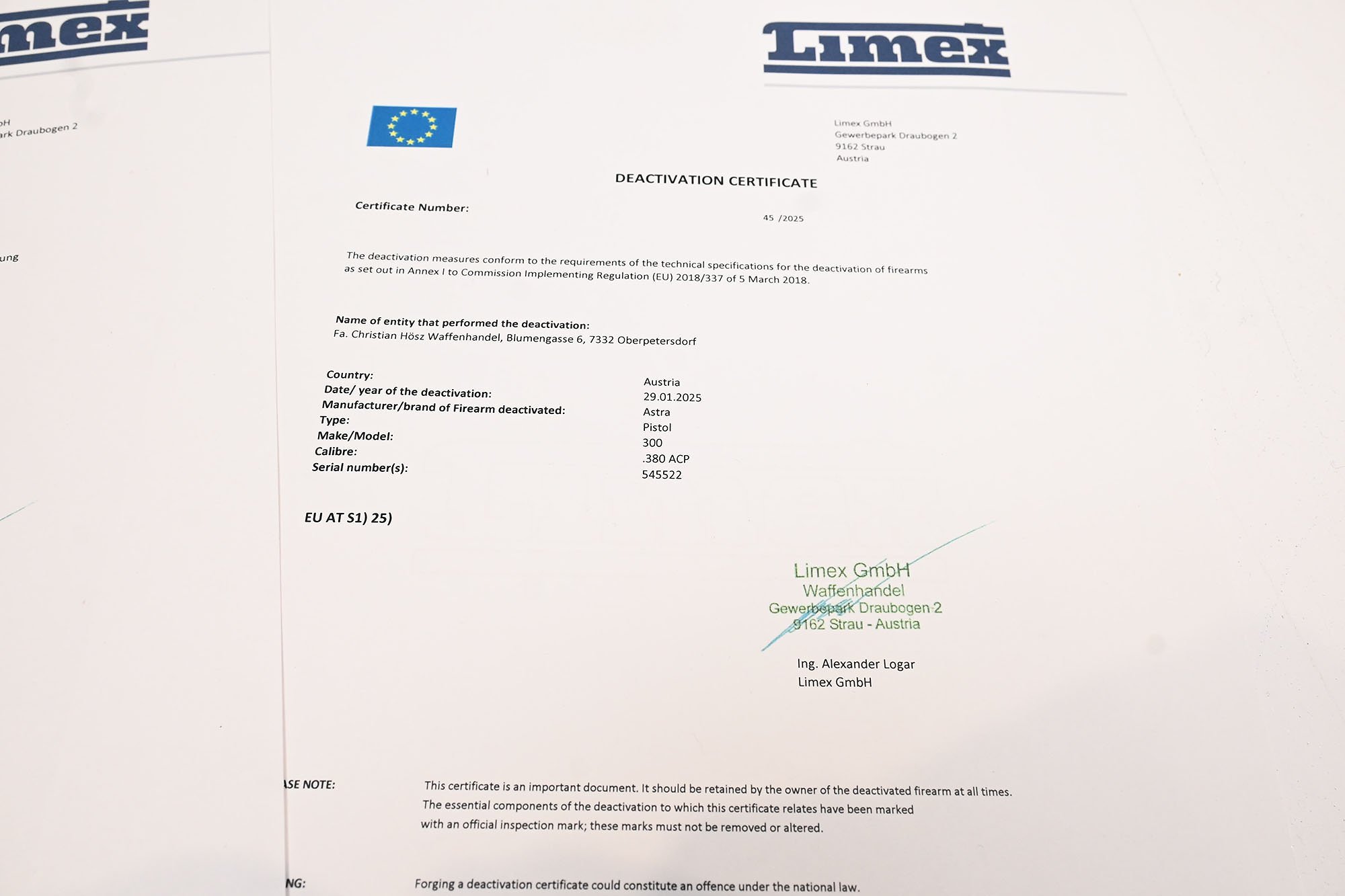 rare astra 300 pistol eu deko — image 3