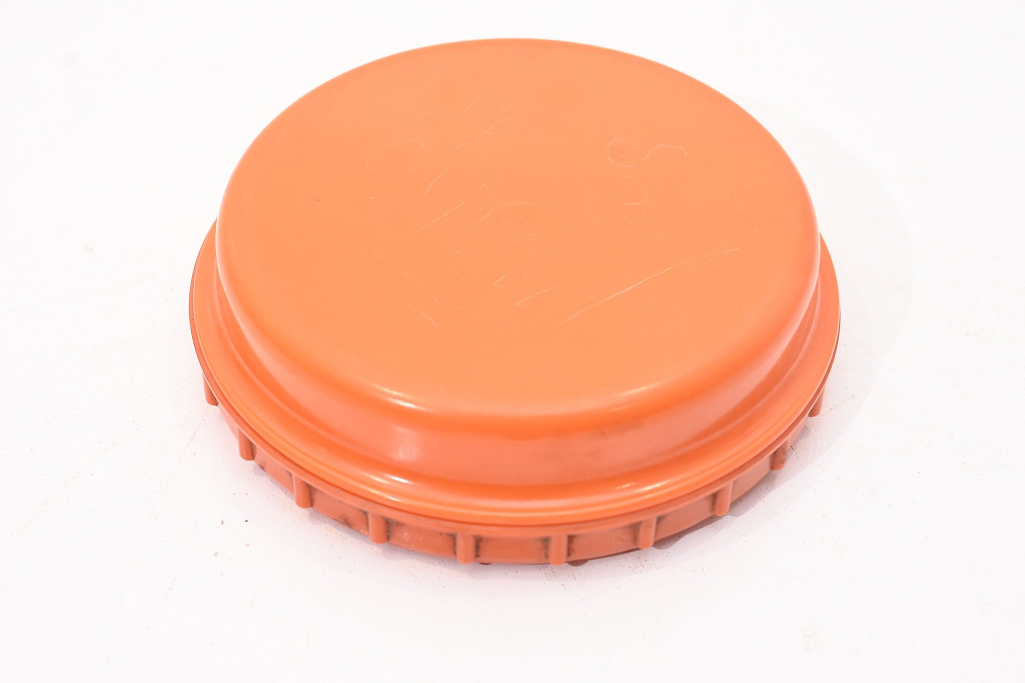 orange bakelite butter dish — image 3