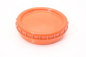orange bakelite butter dish