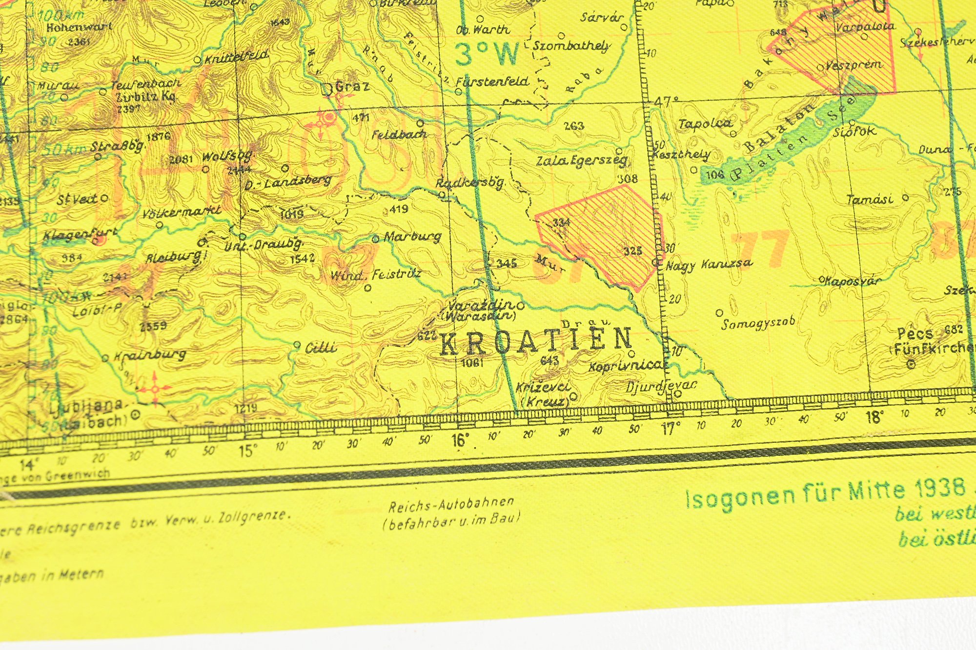 rare Lufwaffe Mercator navigation map — image 13
