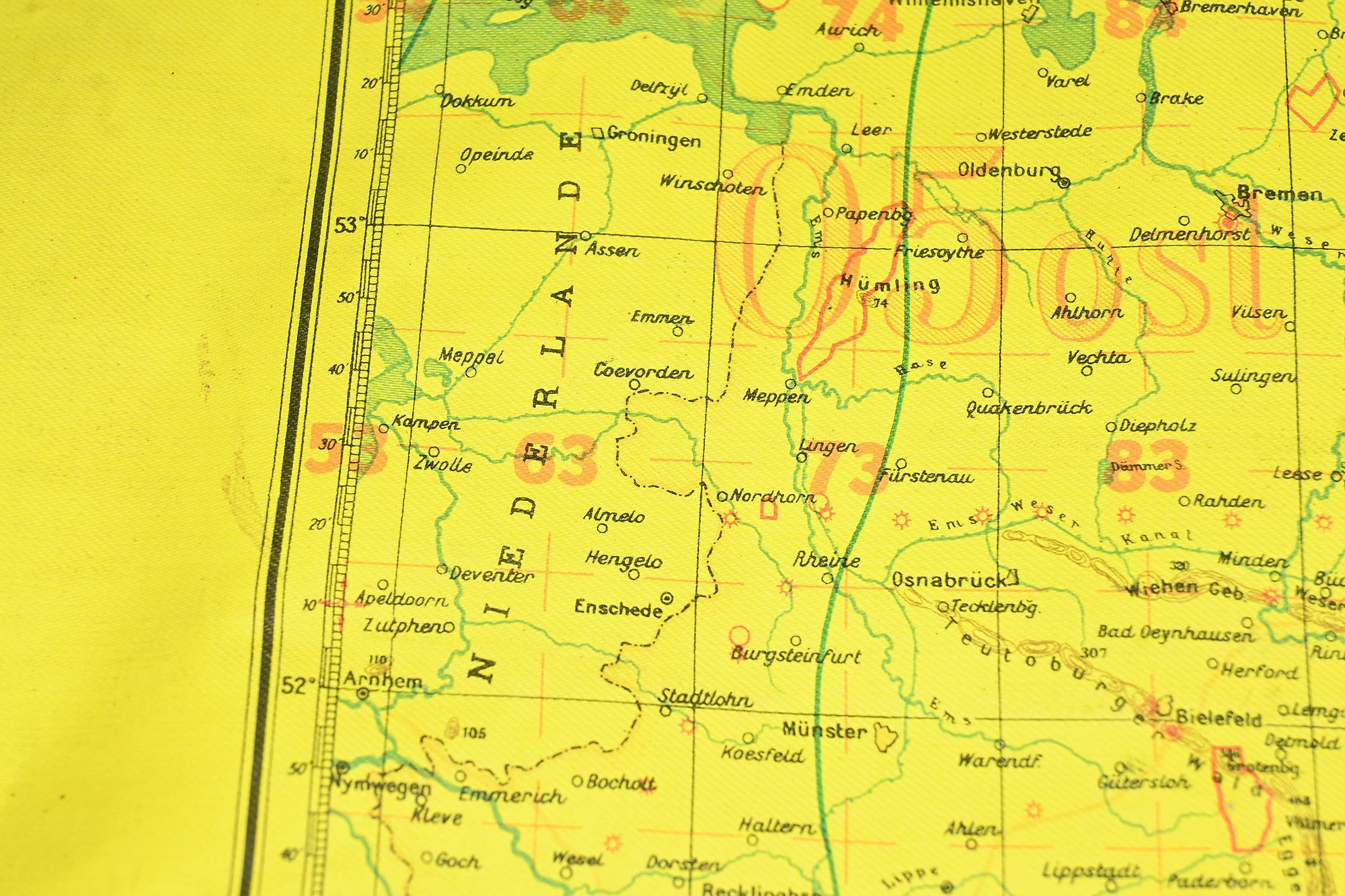 rare Lufwaffe Mercator navigation map — image 14
