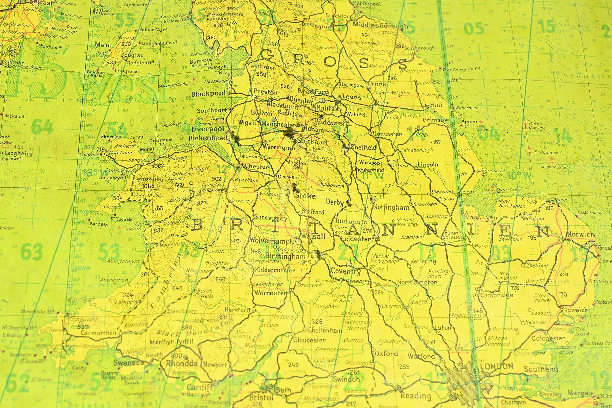 rare Lufwaffe Mercator navigation map — image 2