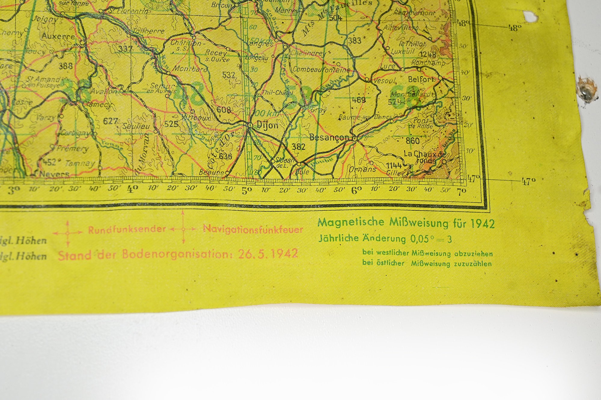 rare Lufwaffe Mercator navigation map — image 3