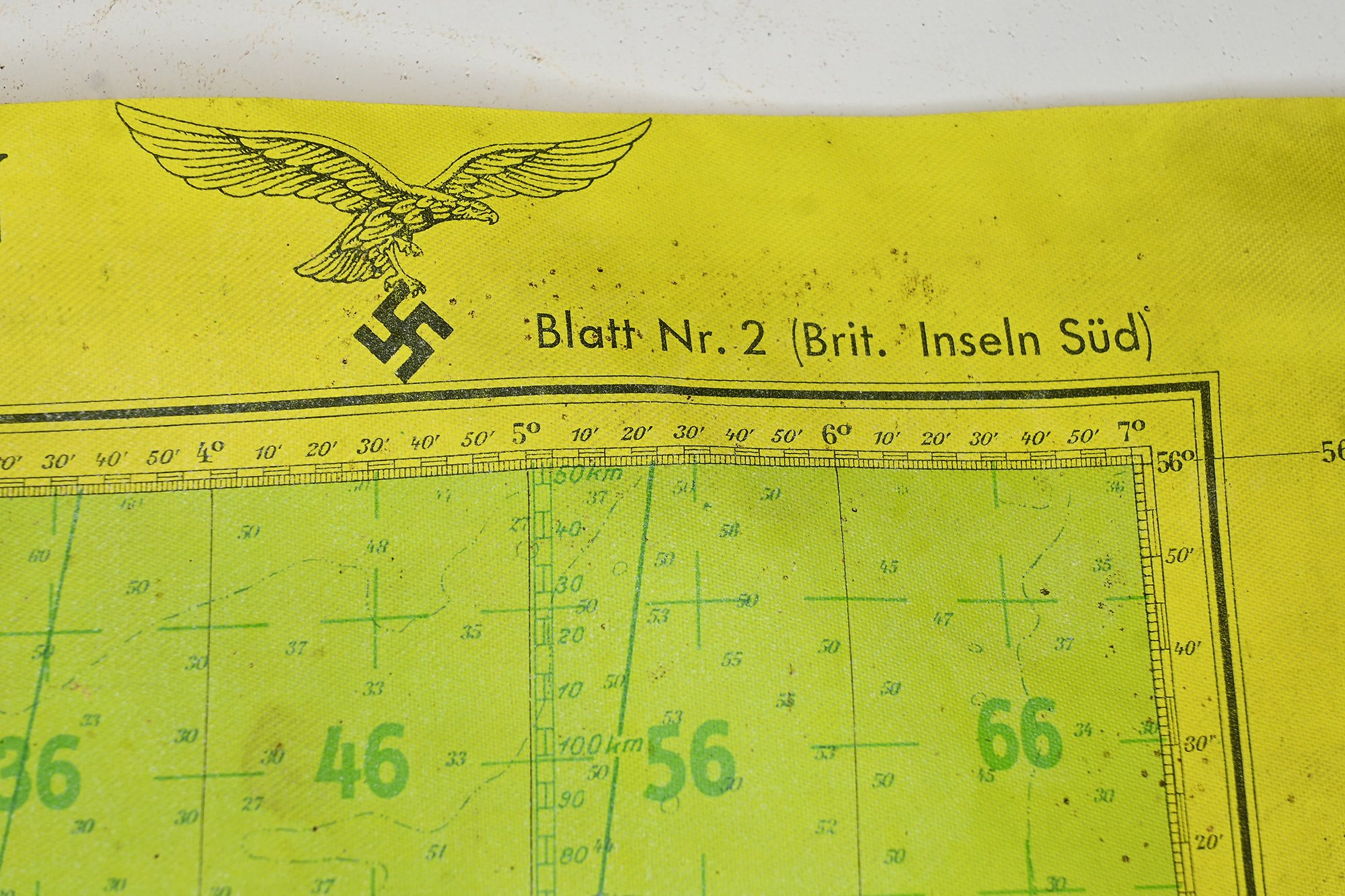 rare Lufwaffe Mercator navigation map — image 4