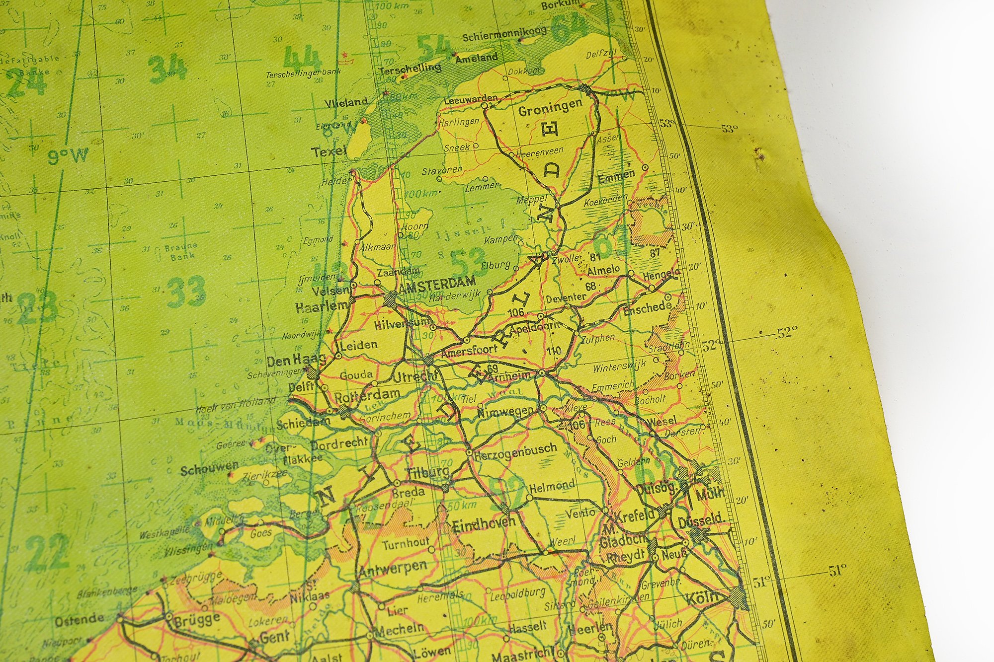 rare Lufwaffe Mercator navigation map — image 8