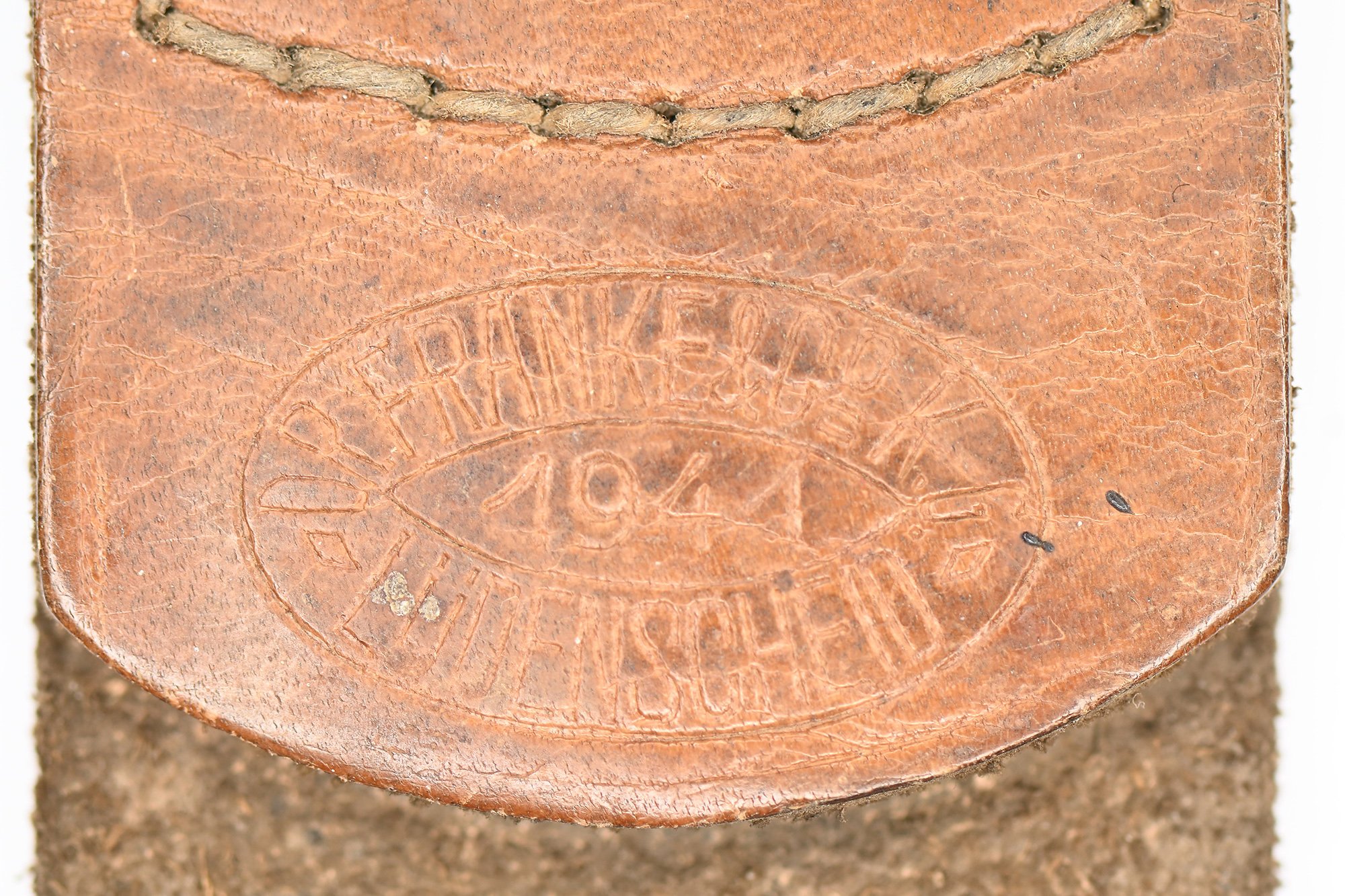 steel Wehrmacht lock with leather tab — image 10