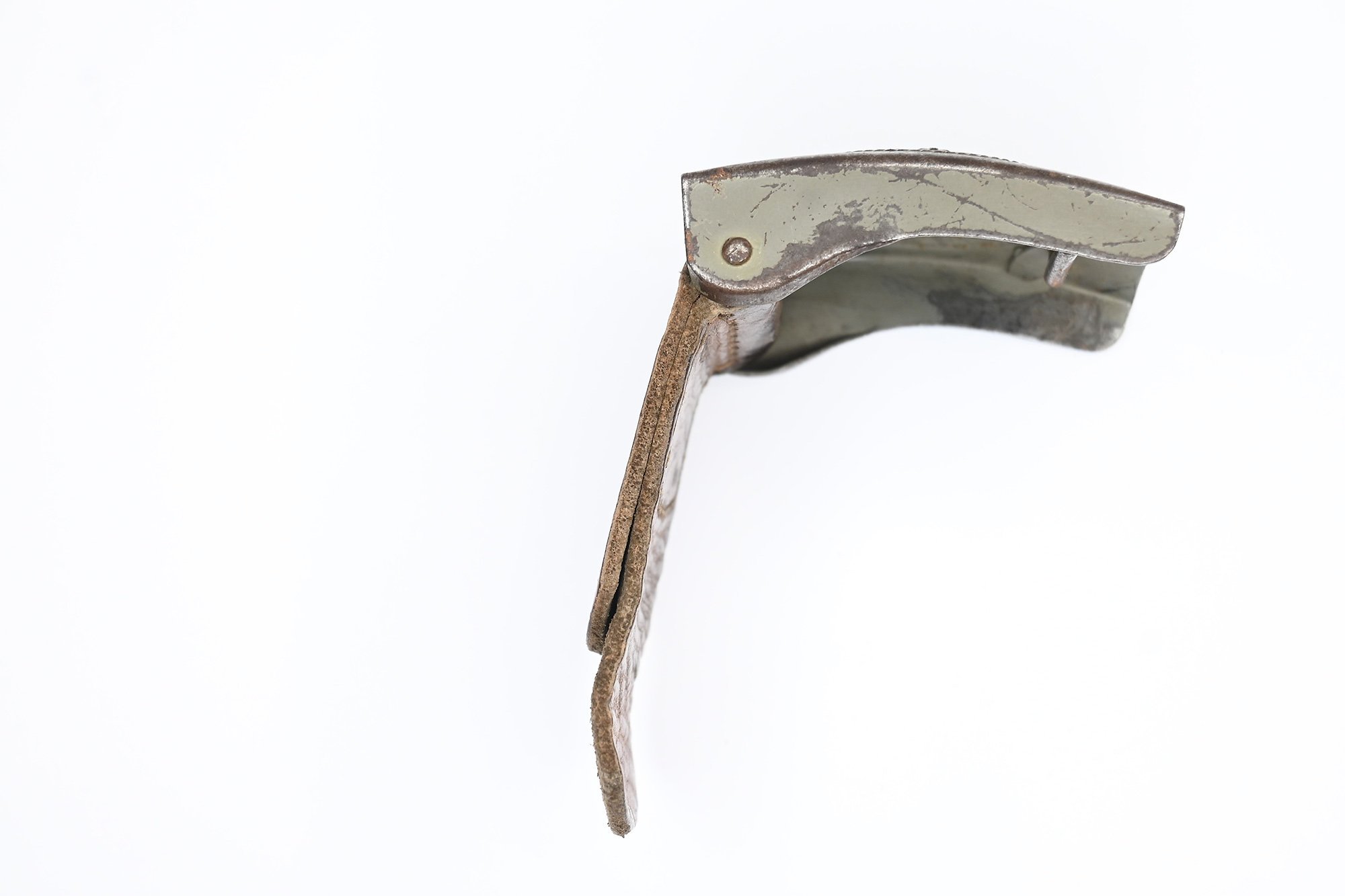 steel Wehrmacht lock with leather tab — image 5