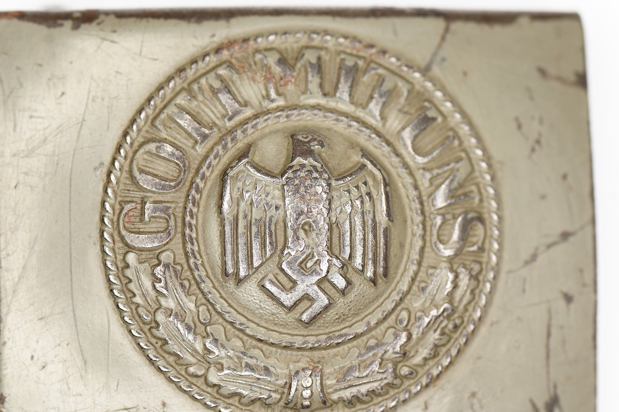 steel Wehrmacht lock with leather tab — image 7