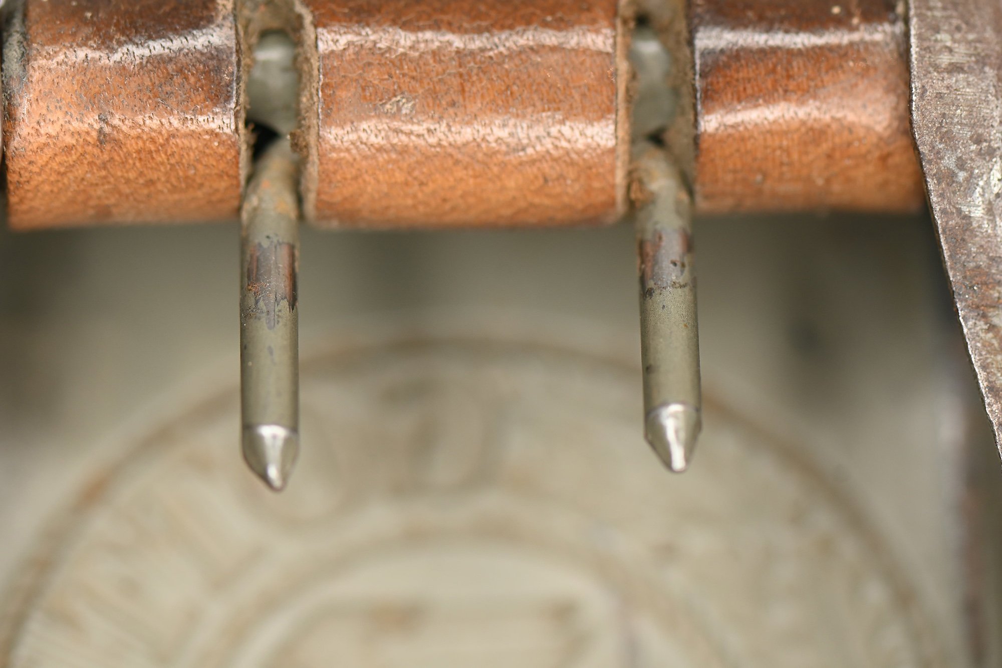 steel Wehrmacht lock with leather tab — image 8