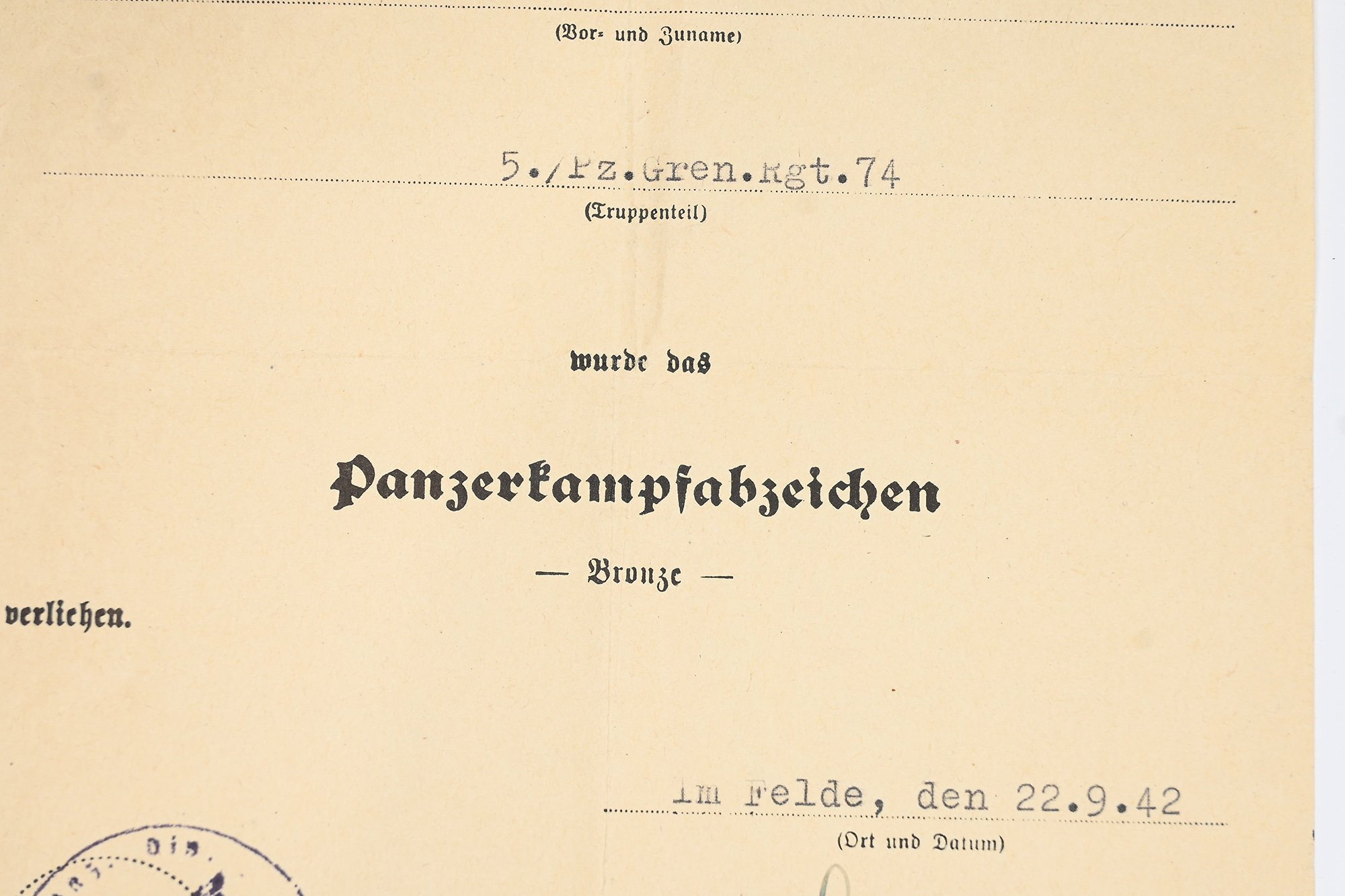 Panzergrenadier Heinz Hecht lot — image 2