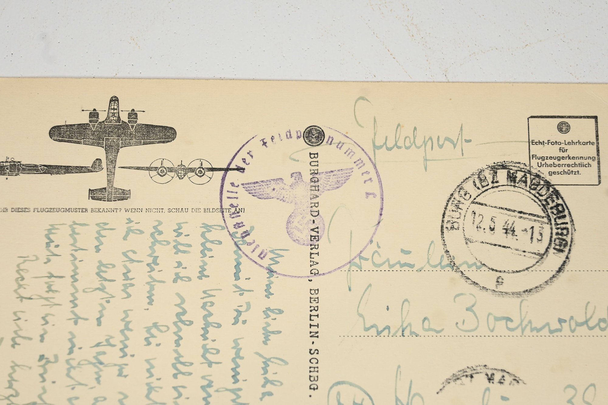 feldpost card. campfleugzeug Thu17 — image 3