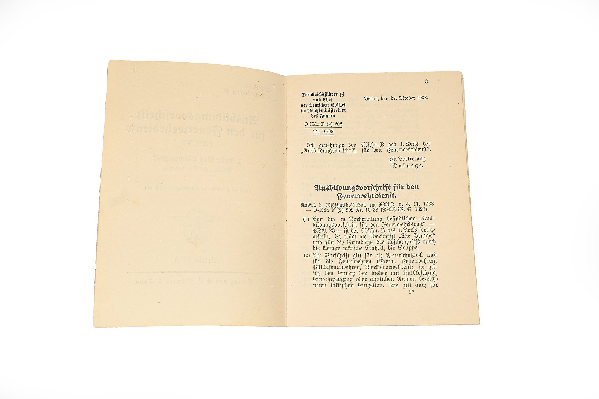 German WWII Ausbildungsvorschrift für den Feuerwehrdienst 1. — image 3