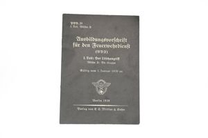 German WWII Ausbildungsvorschrift für den Feuerwehrdienst 1.