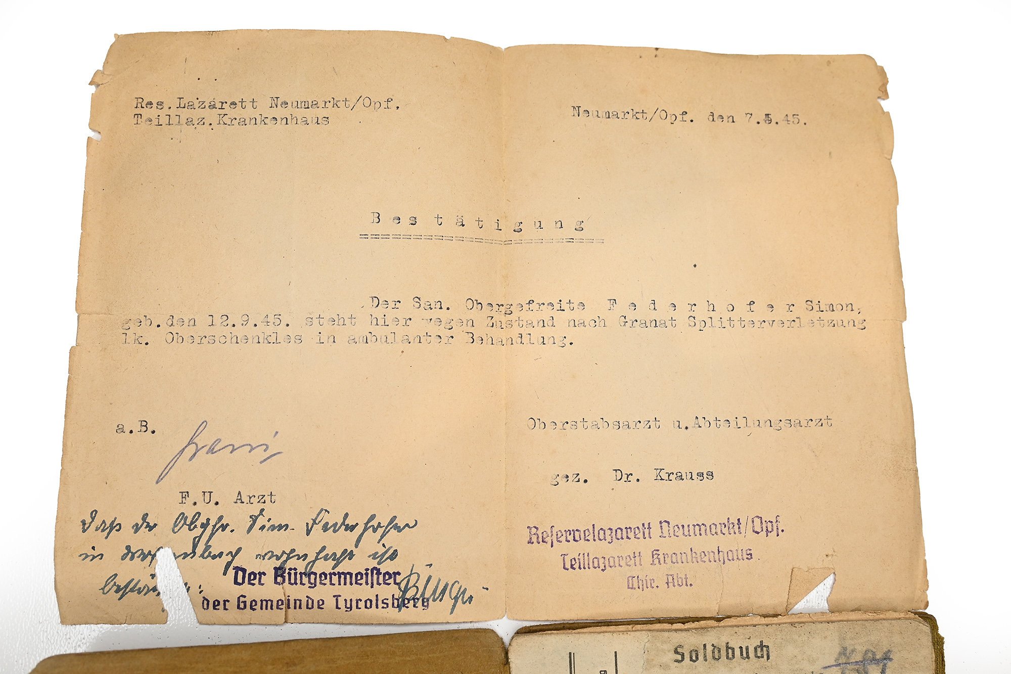 soldbuch simon federhofer sanitaiter — image 11