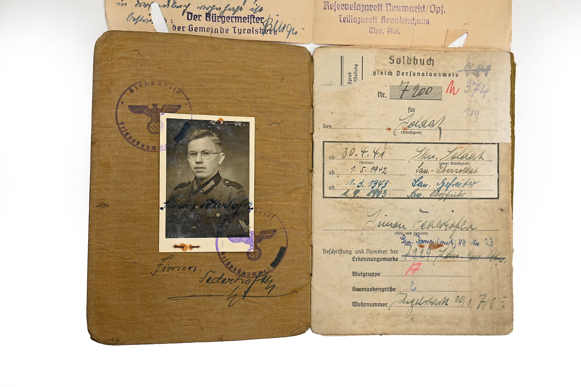 soldbuch simon federhofer sanitaiter — image 3