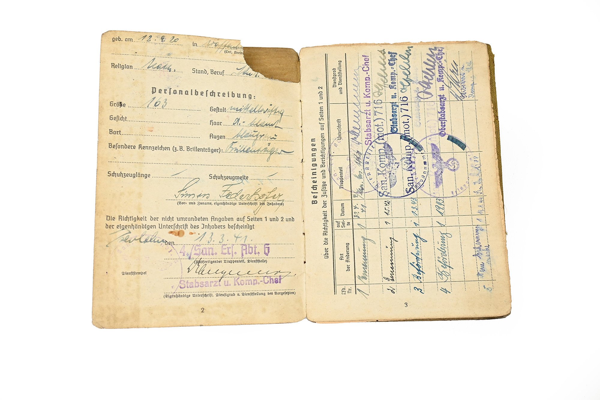 soldbuch simon federhofer sanitaiter — image 6