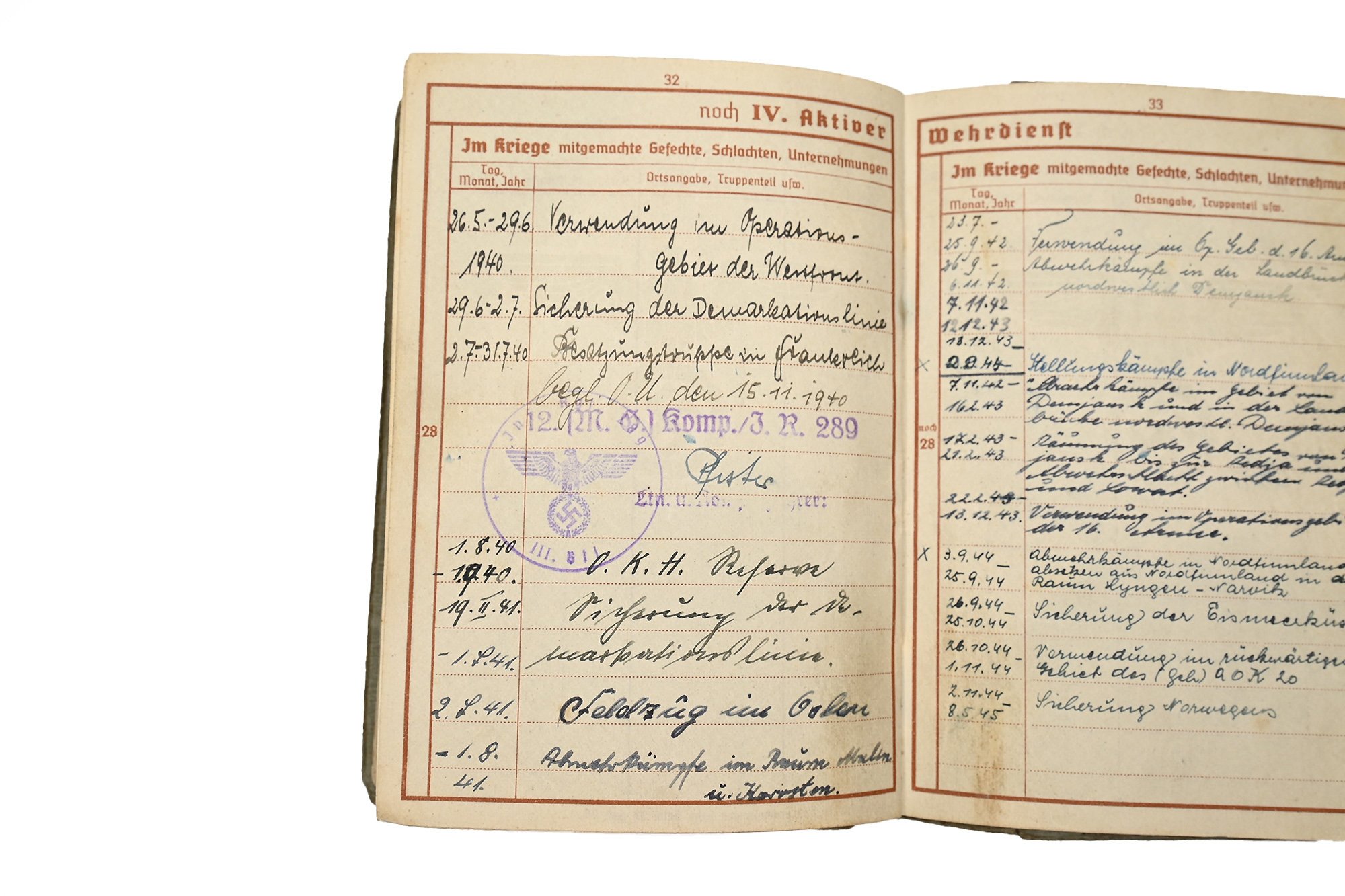 wehrpass georg zollhofer (mg34) demjansk,eismemeerkuste — image 12