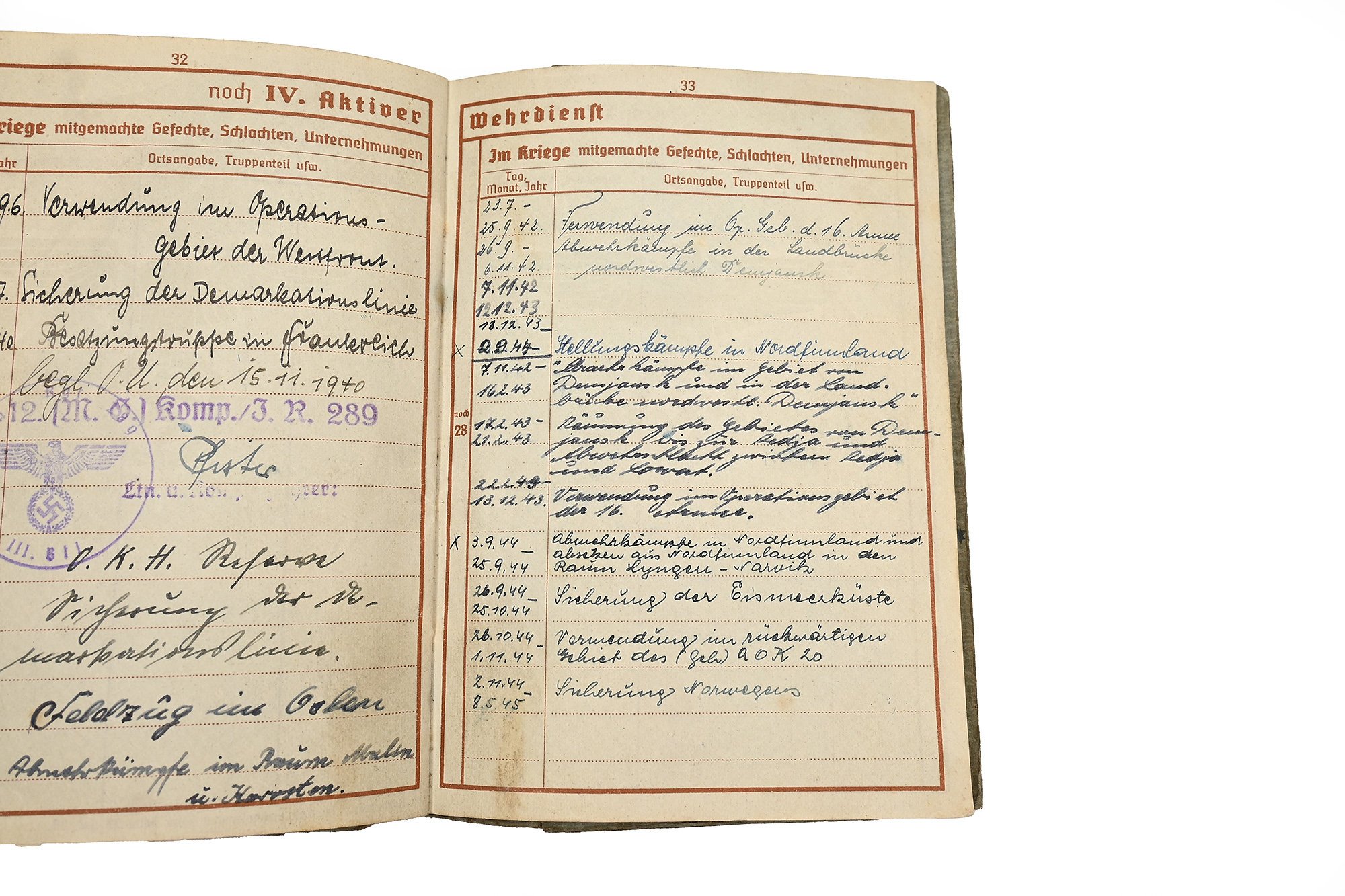 wehrpass georg zollhofer (mg34) demjansk,eismemeerkuste — image 13