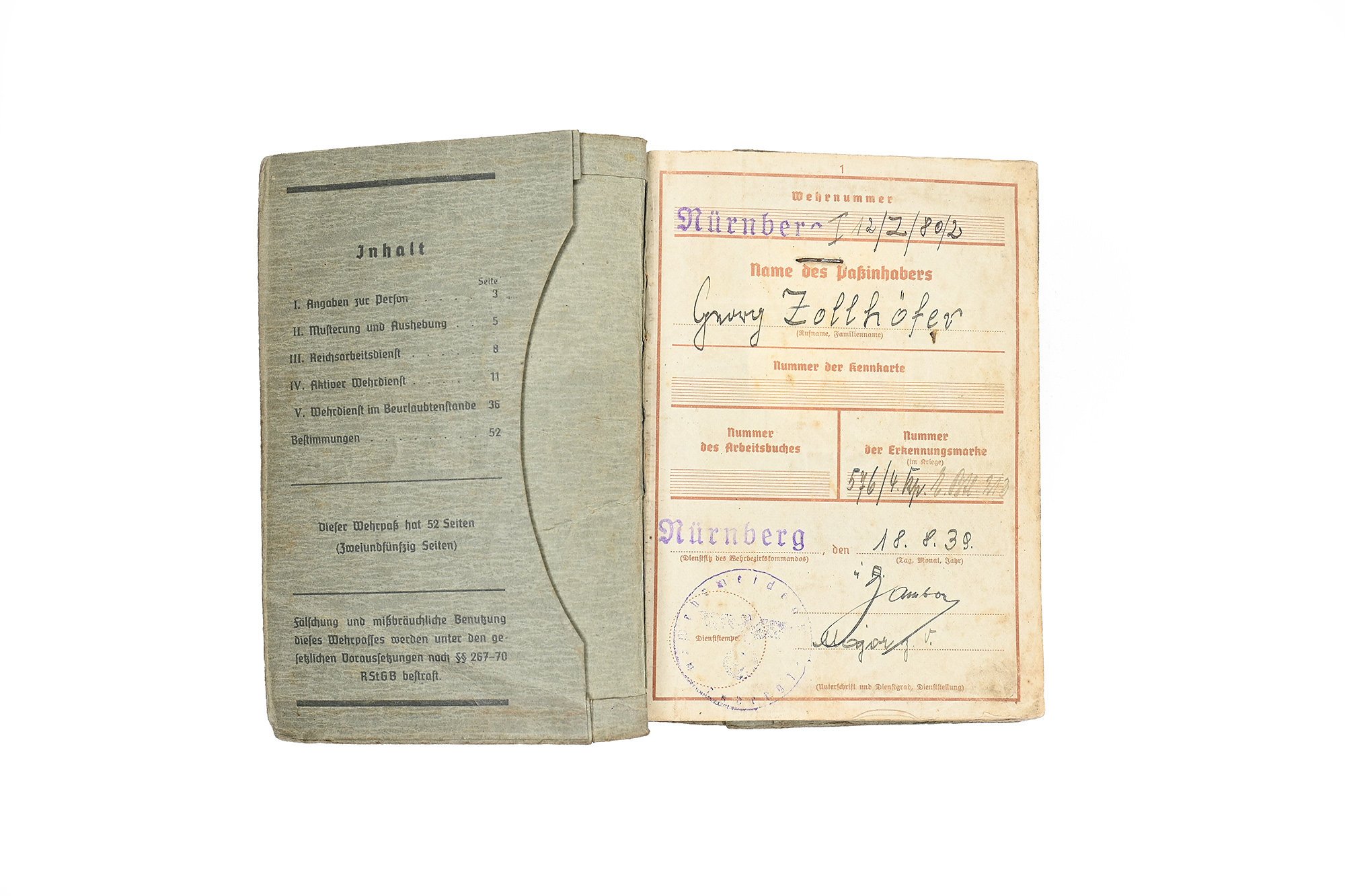 wehrpass georg zollhofer (mg34) demjansk,eismemeerkuste — image 2