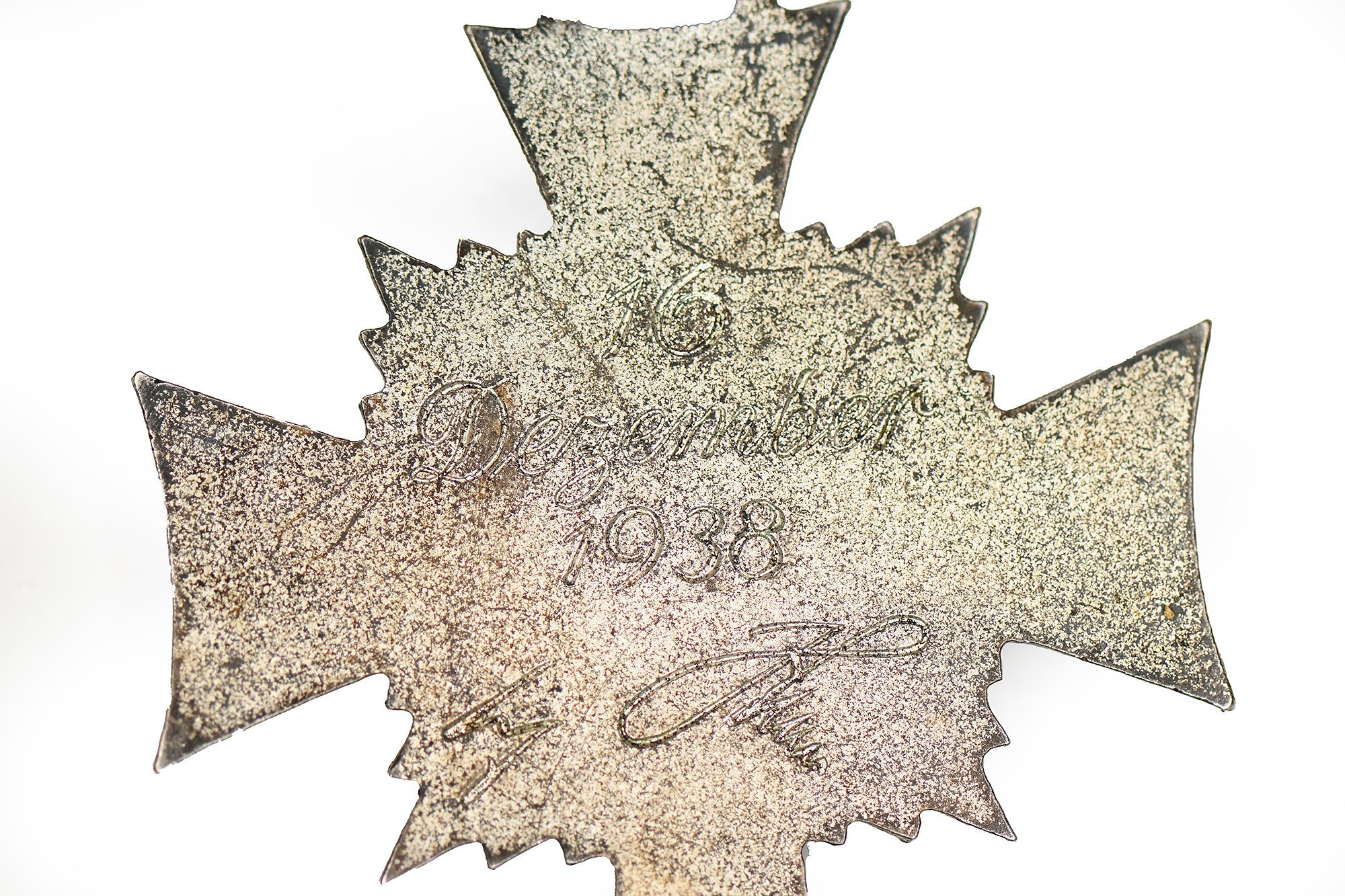 mother cross in silver with long ribbon — image 4