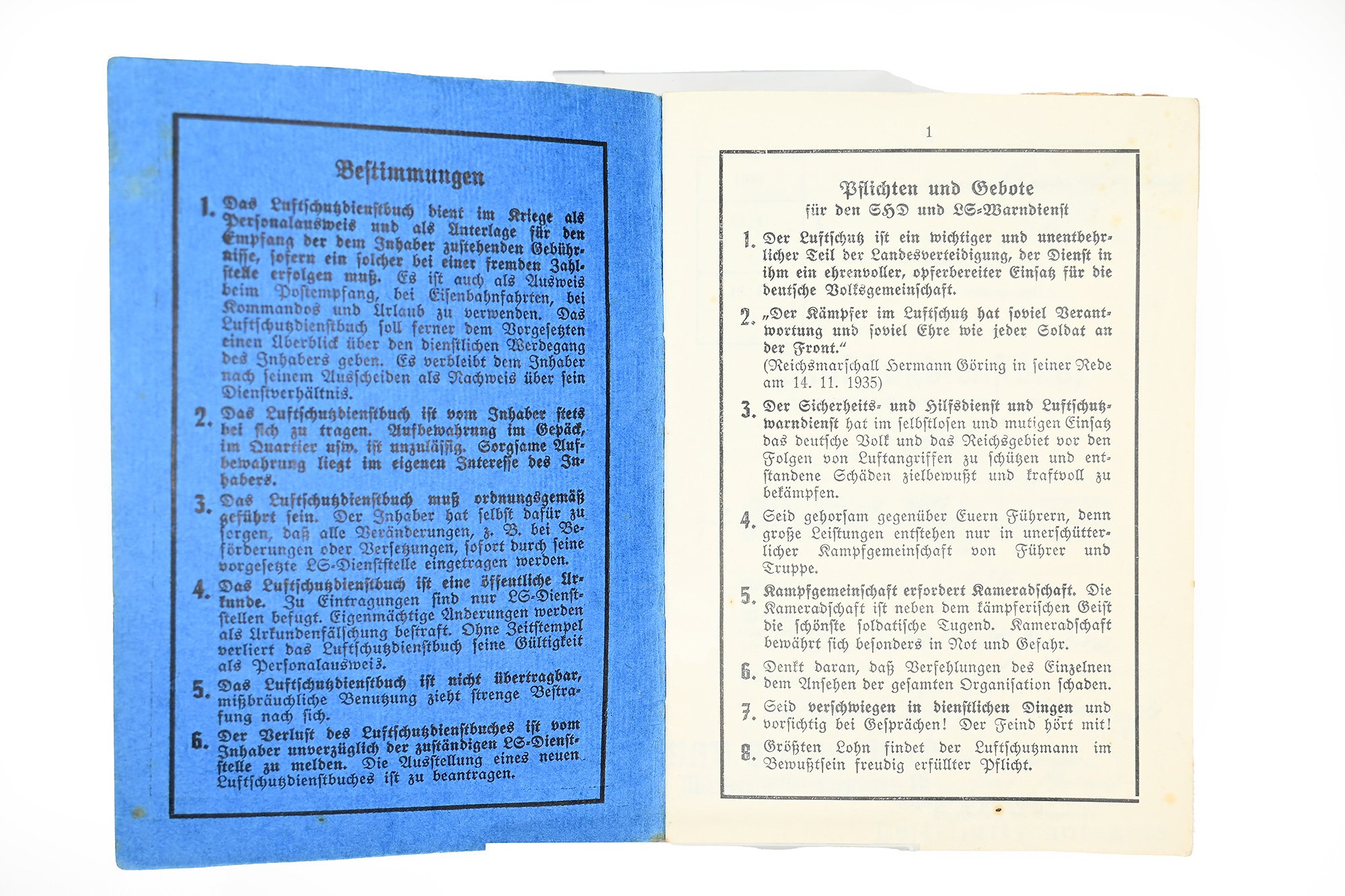 Luftschutz-Dienstbuch — image 2