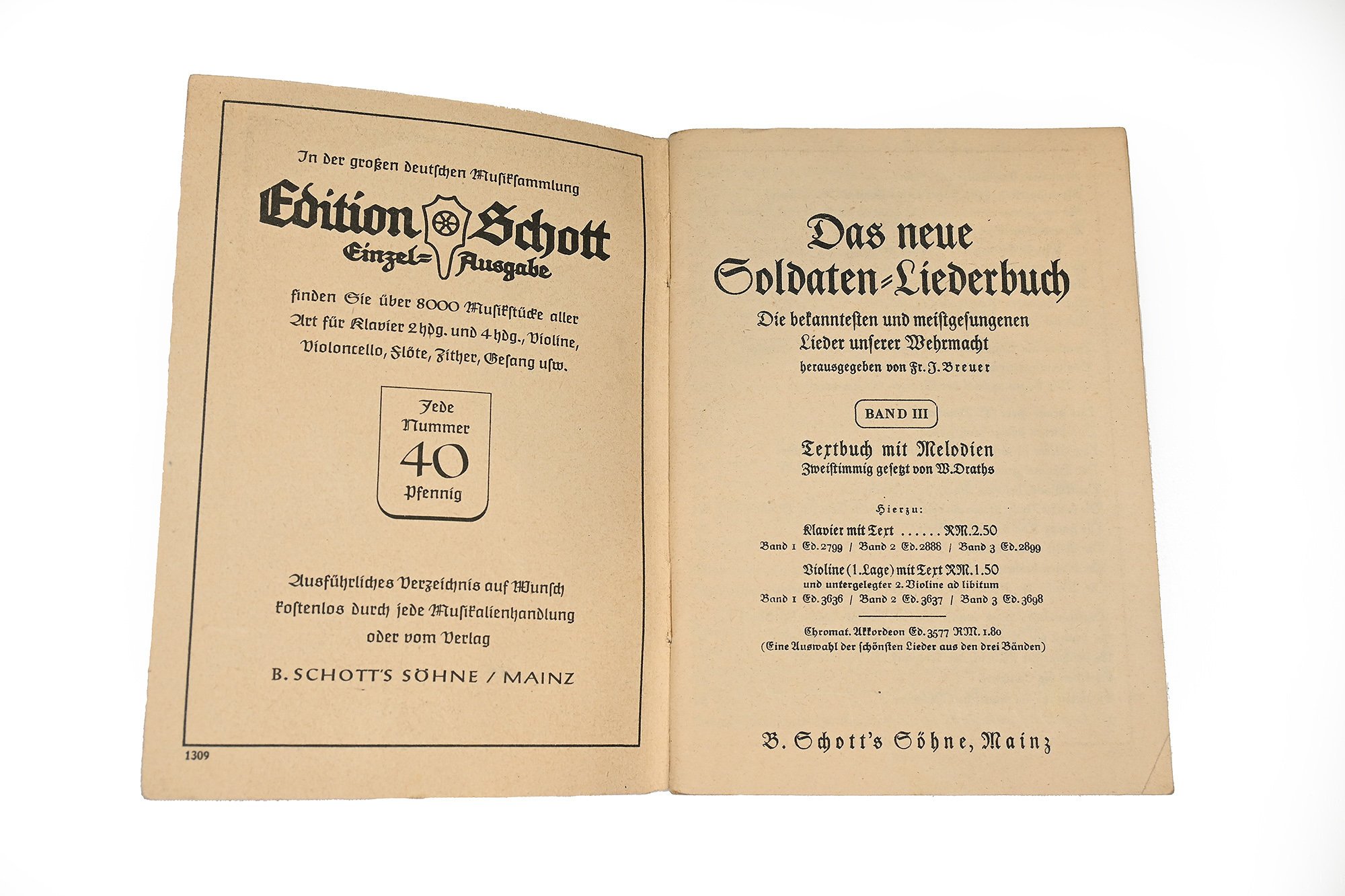 German soldiers' songbook — image 2