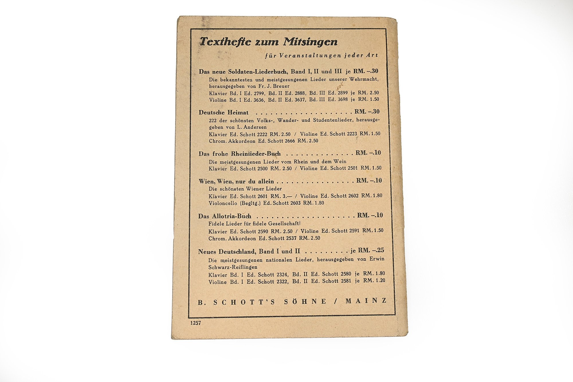 German soldiers' songbook — image 5