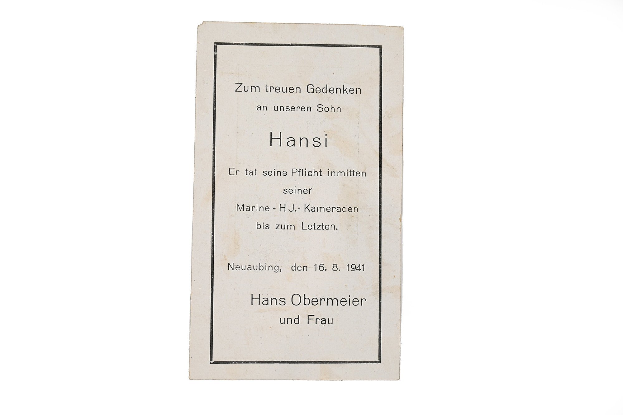 HJ prayer card — image 2