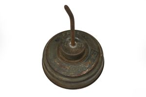 German oil can made from a gas mask filter