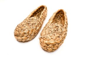 German WWII straw shoes.