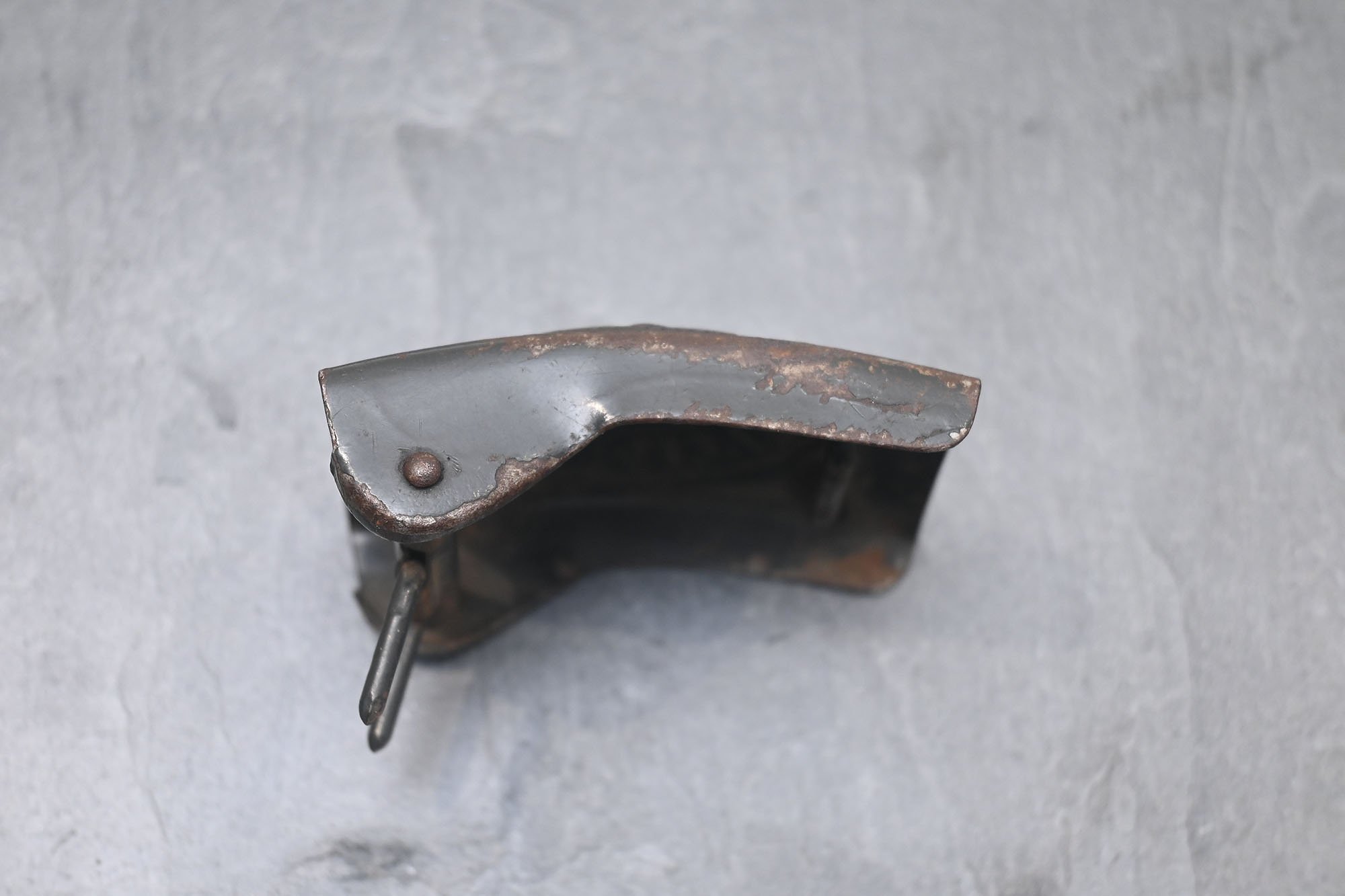 steel wehrmacht belt buckle maker marked n&h 1942 — image 2