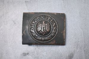 steel wehrmacht belt buckle maker marked n&h 1942