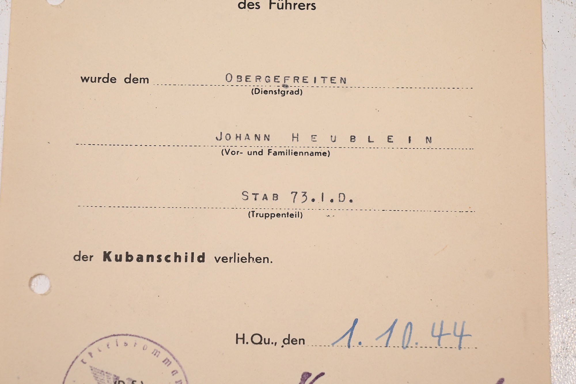 kuban shield certificate — image 2