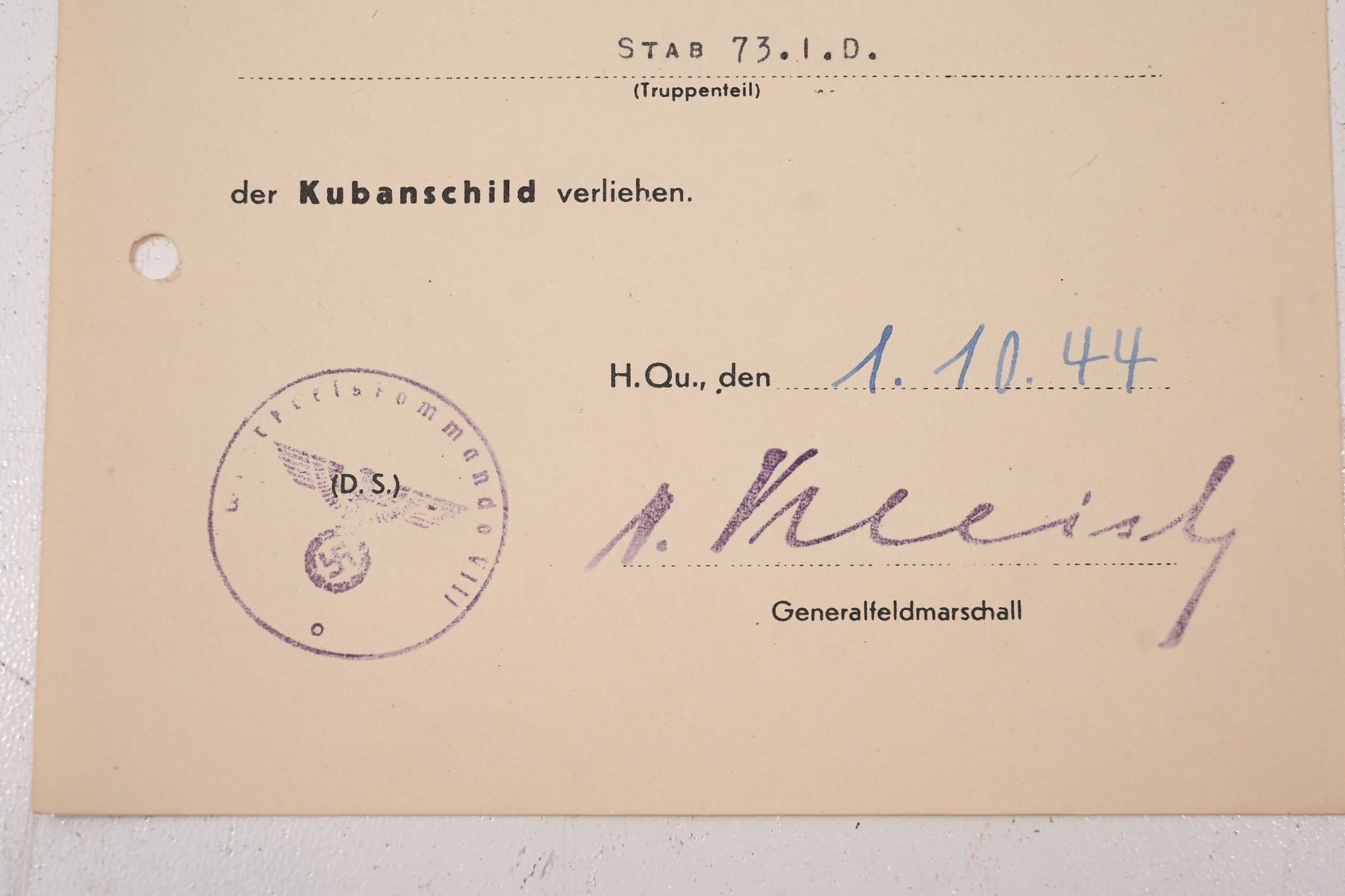 kuban shield certificate — image 3