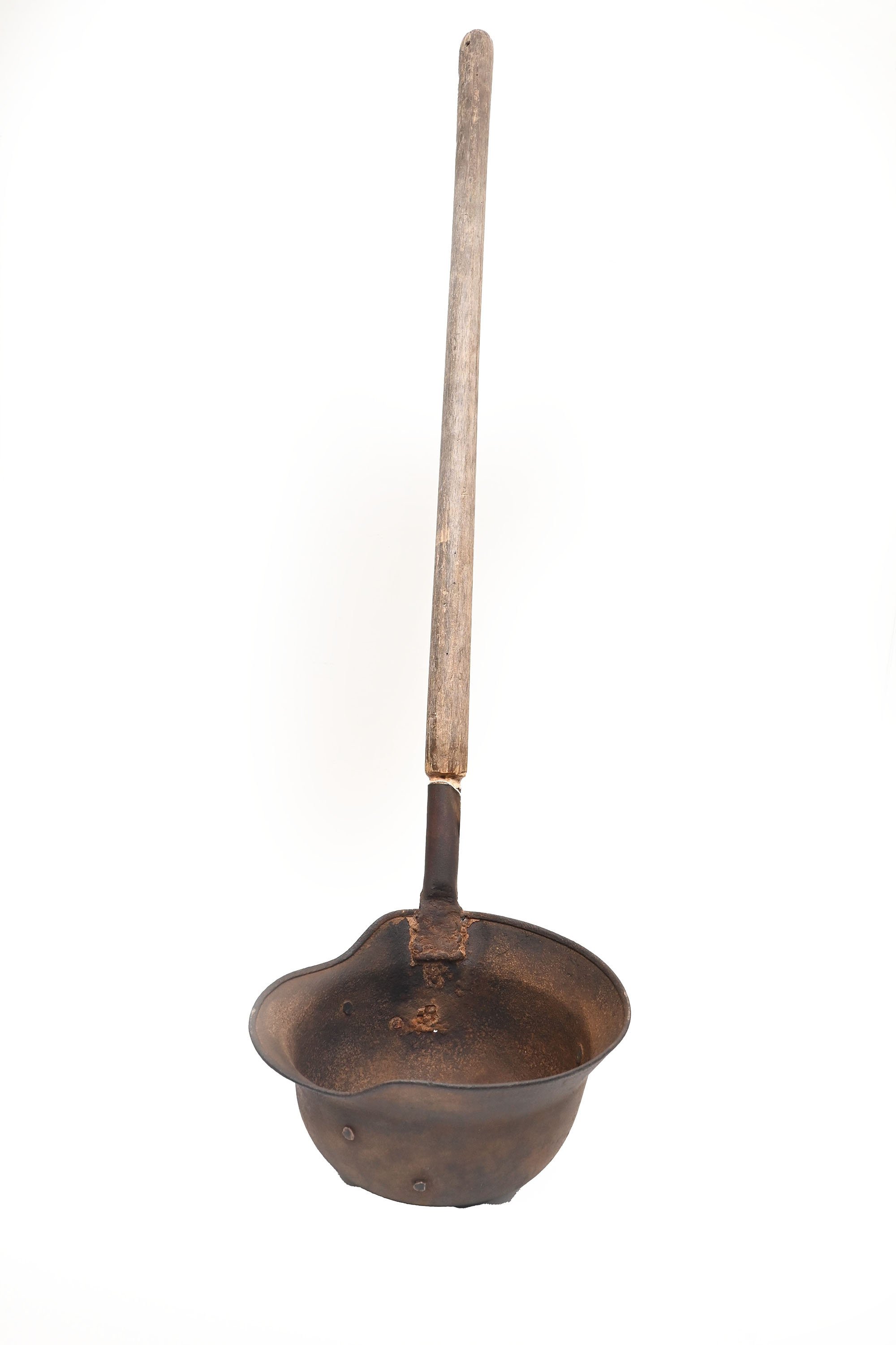 shit shovel made from German helmet