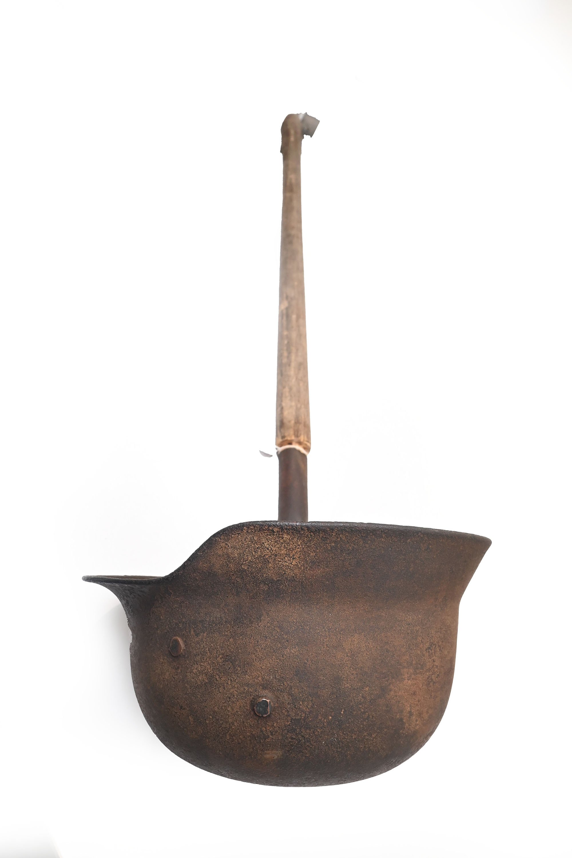 shit shovel made from German helmet — image 4