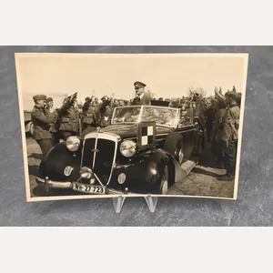 postcard Hitler in car