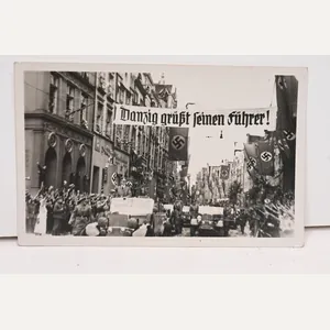 Hitler in Danzig postcard