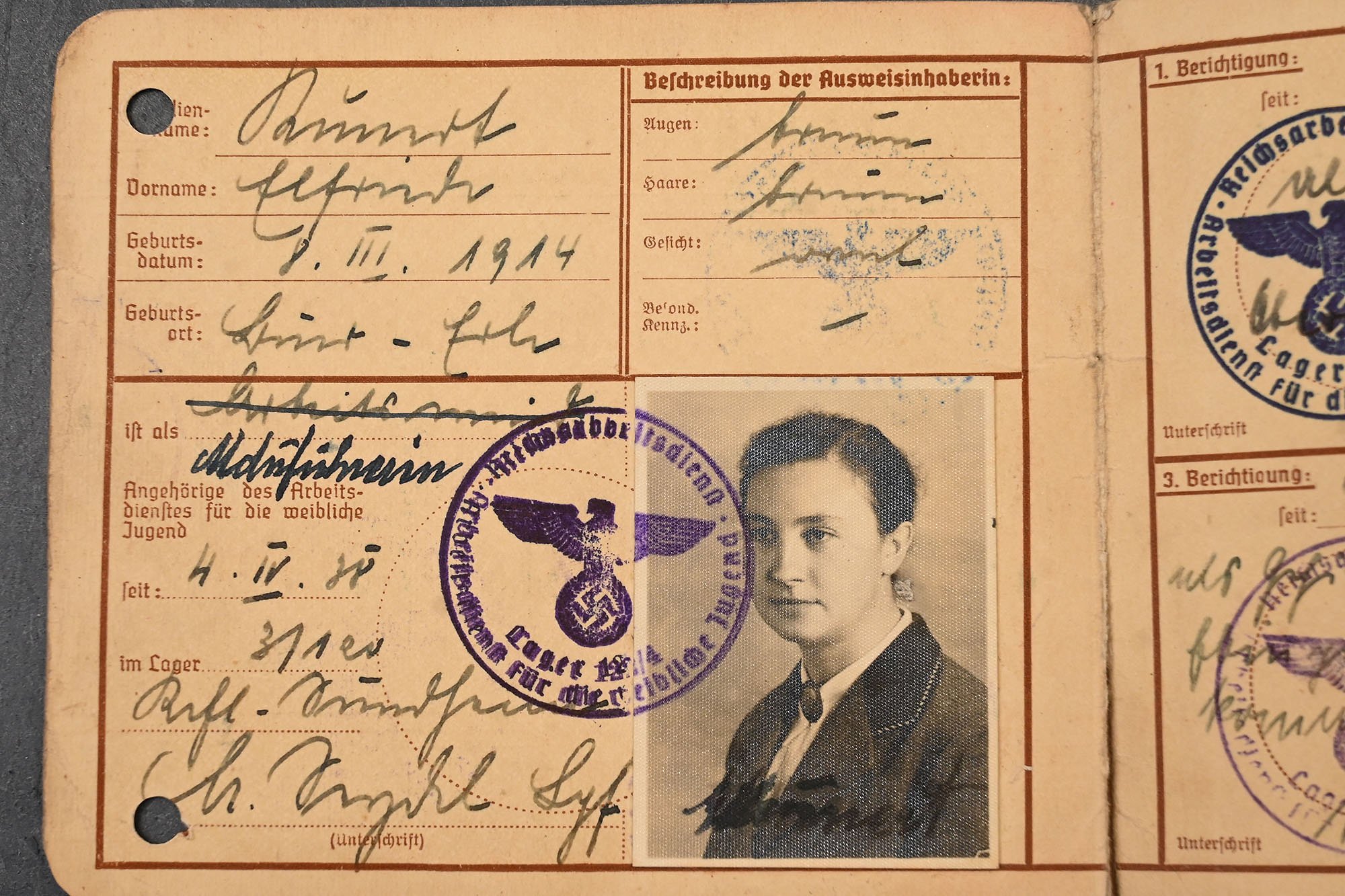 Reich Labor Service (RAD) Dienstausweis (1938) — image 3