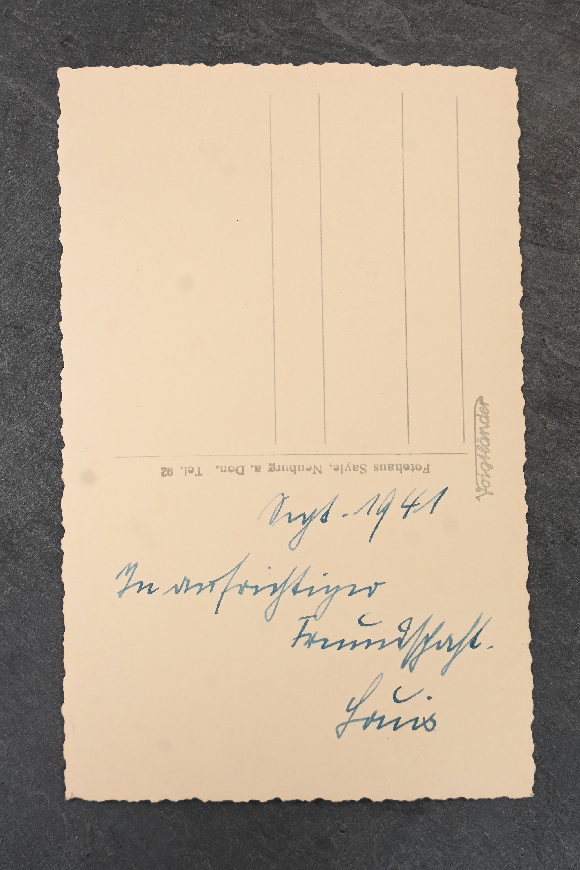 leutnant whermacht postcard — image 2