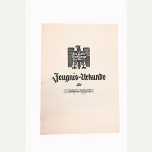 zeugnis - urkunde ww2