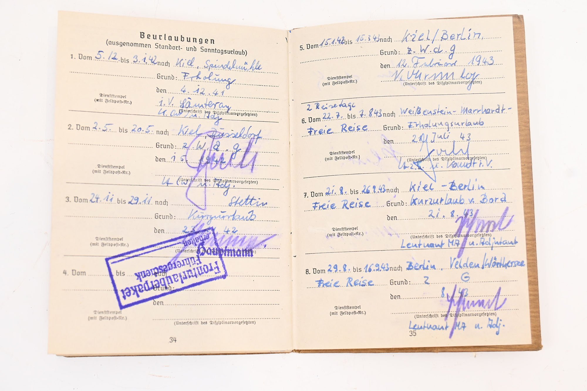 kriegsmarine soldbuch, deutsches kreuz in gold,,herman bros — image 14