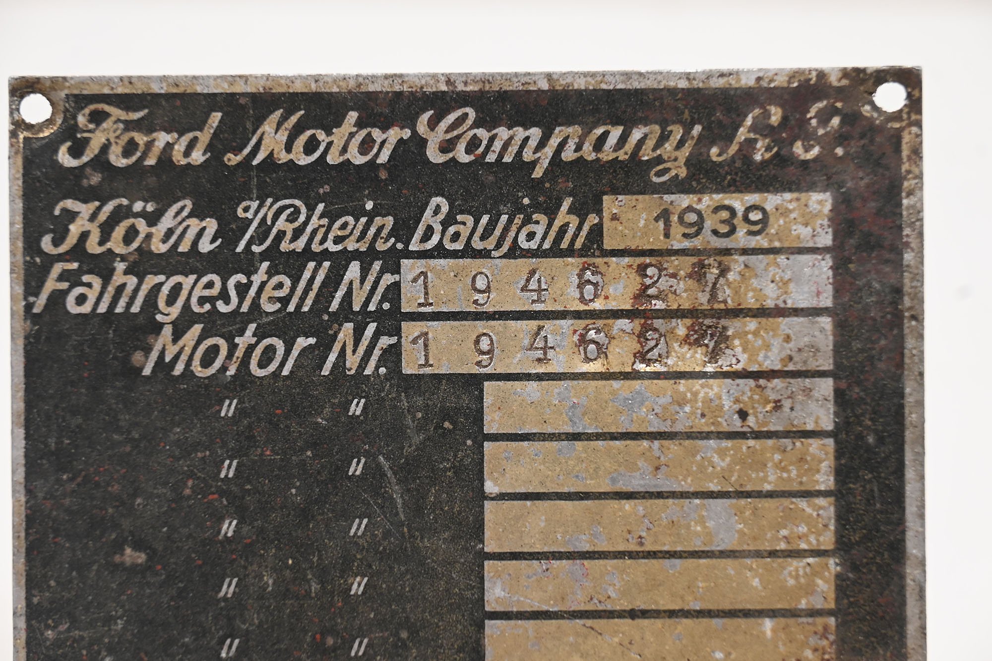 Ford Koln identification plate — image 3